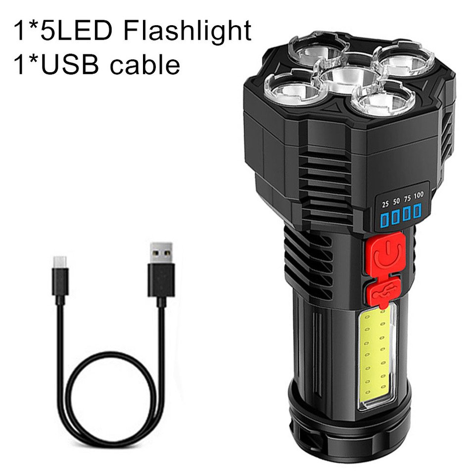 

Мощный Мини-светодиодный Фонарик USB Перезаряжаемый Зум Тактический Фонарь Для Кемпинга Аварийный Боковой Фонарь Уличное Осве...