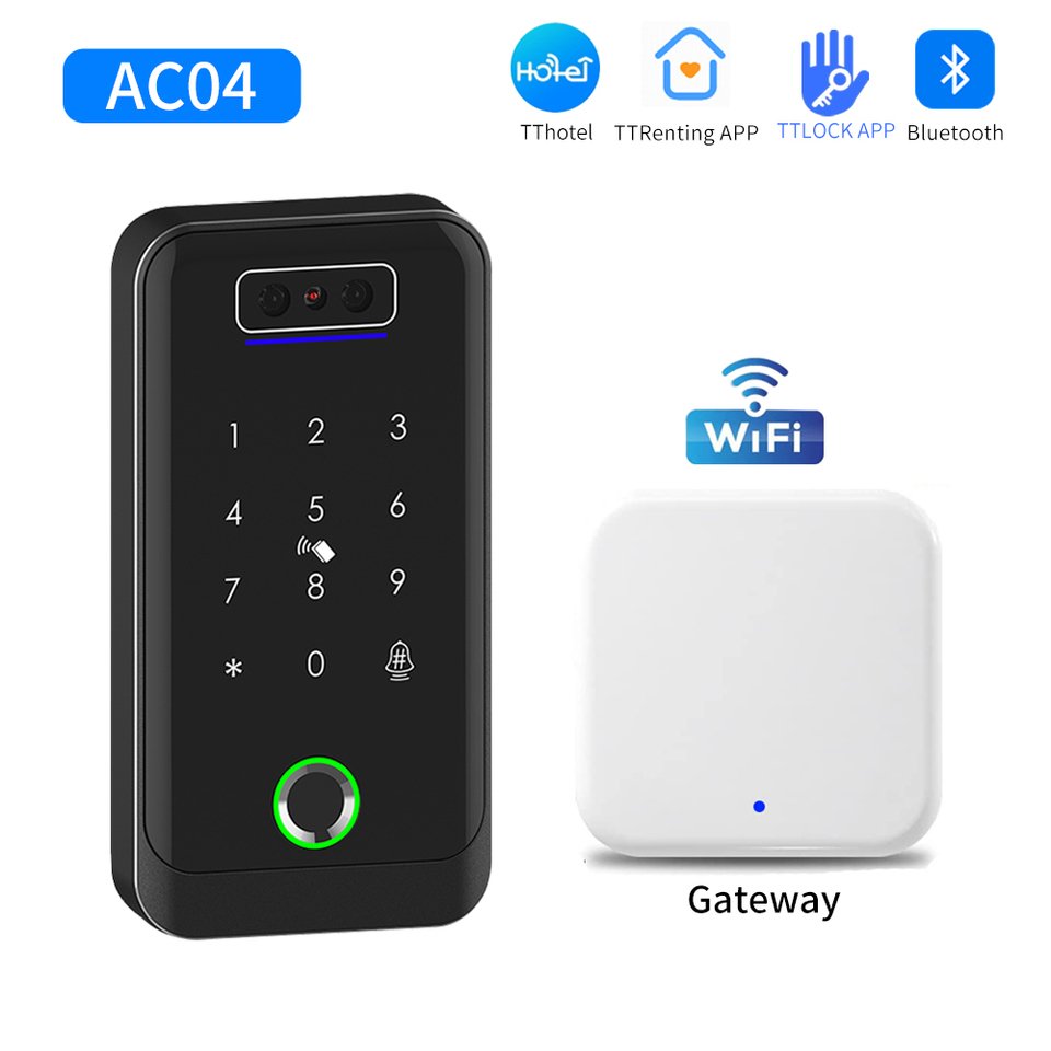 

Несколько платформ TTlock TTHotel TTRenting Smart Lock Распознавание отпечатков пальцев и лица Контроль доступа Клавиатура RFID IC Card Reader
