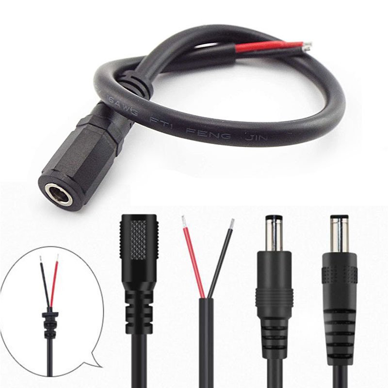 

Соединительный кабель питания постоянного тока, 30 см, 16awg, 2,1x5,5 мм, медный провод, ток 10 А для светодиодной ленты, камеры видеонаблюдения