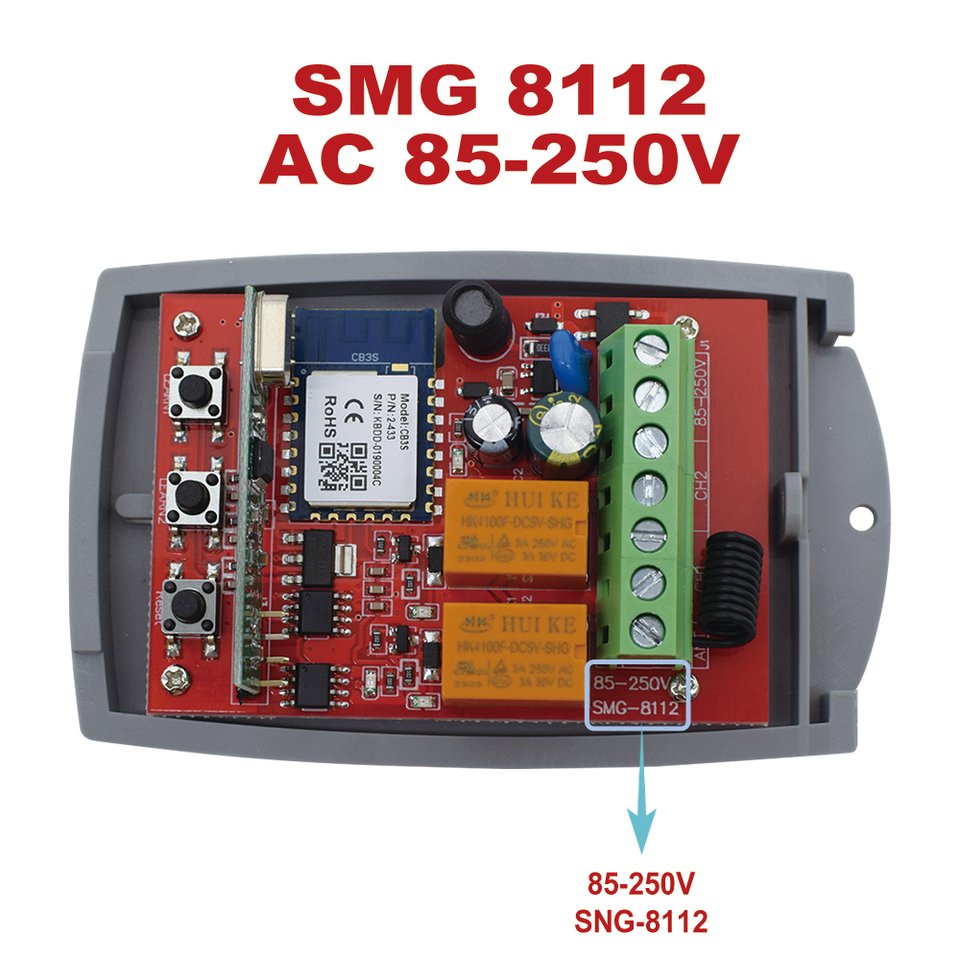 

Приемник дистанционного управления для гаражных ворот, Wi-Fi, 433 МГц