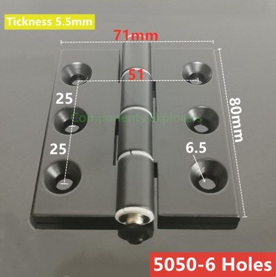 

1/4/6 отверстий Seiko петля 4545 5050 готовые алюминиевые петли для окон, дверных петель, соединитель черного или серебряного цвета