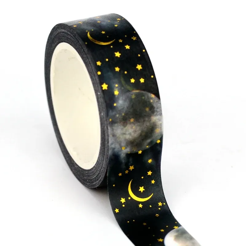 

Золотая декоративная лента GREATHOPE WASHI TAPE с луной и звездами для скрапбукинга