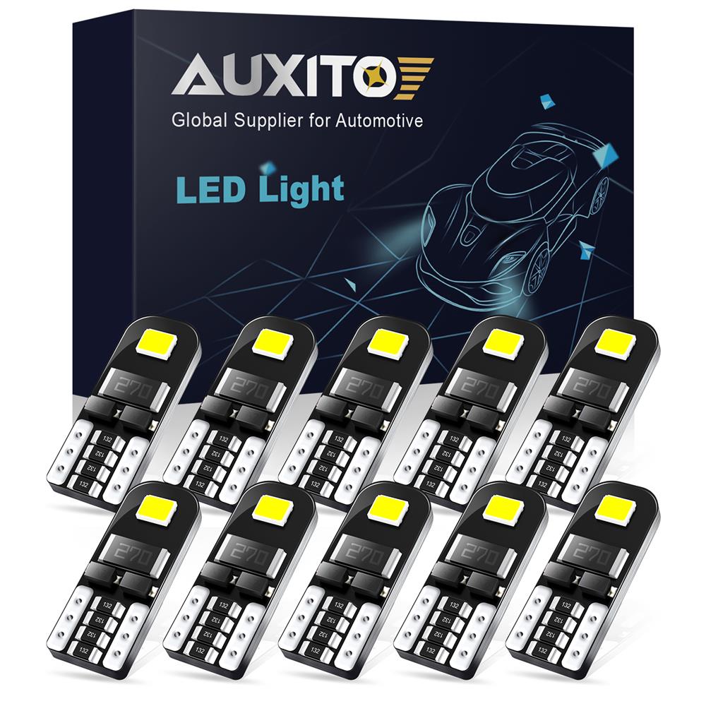 

AUXITO 10 шт. W5W LED белый Canbus безотказный 194 168 T10 светильник свет супер яркий белый Автомобильный Интерьер Карта купольные огни свет s светильник