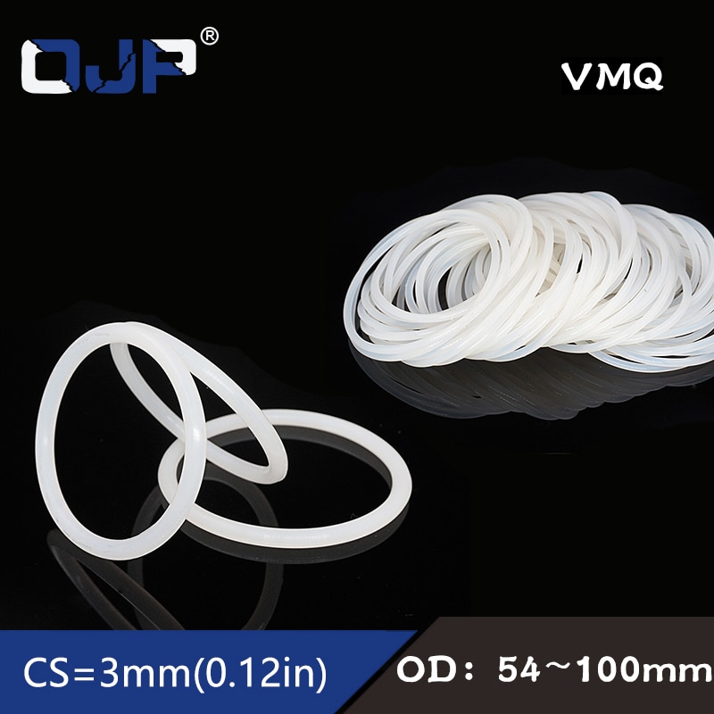 

Белое Силиконовое кольцо, силиконовое/VMQ, кольцо OD54/55/60/65/70/75/80/85/90/95/100*3 мм