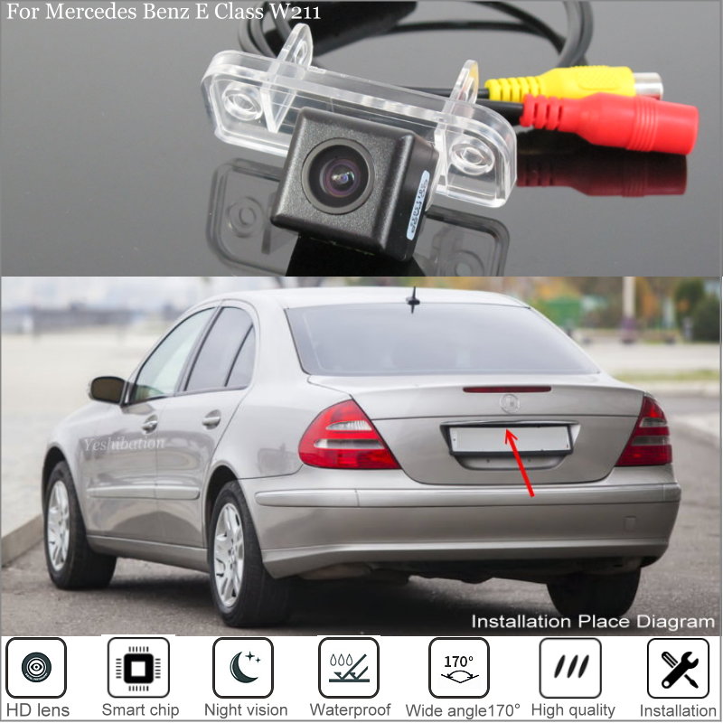 

Камера заднего вида yeshiбация для Mercedes Benz E класса W211 2003 ~ 2009 HD CCD камера ночного видения резервная парковочная камера