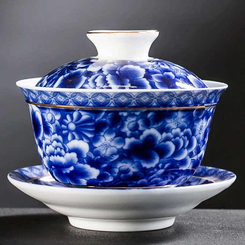 

Керамический гайвань RI ONIY TEASET сине-белый 160 мл
