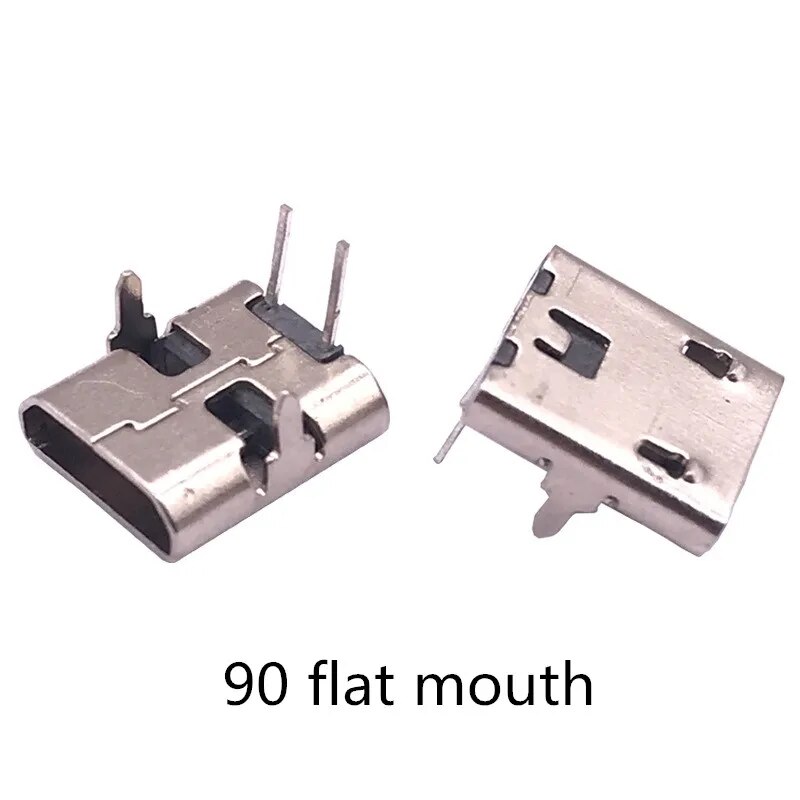 

20 шт./лот Micro Usb 2-контактный 90/180 градусов B Тип гнездовой разъем для мобильного телефона Micro Usb Jack 2-контактный разъем для зарядки