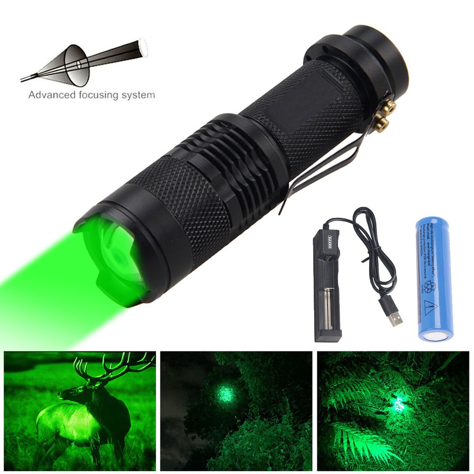 

VASTFIRE Мини SK68 фонарик 3 режима зеленый/красный