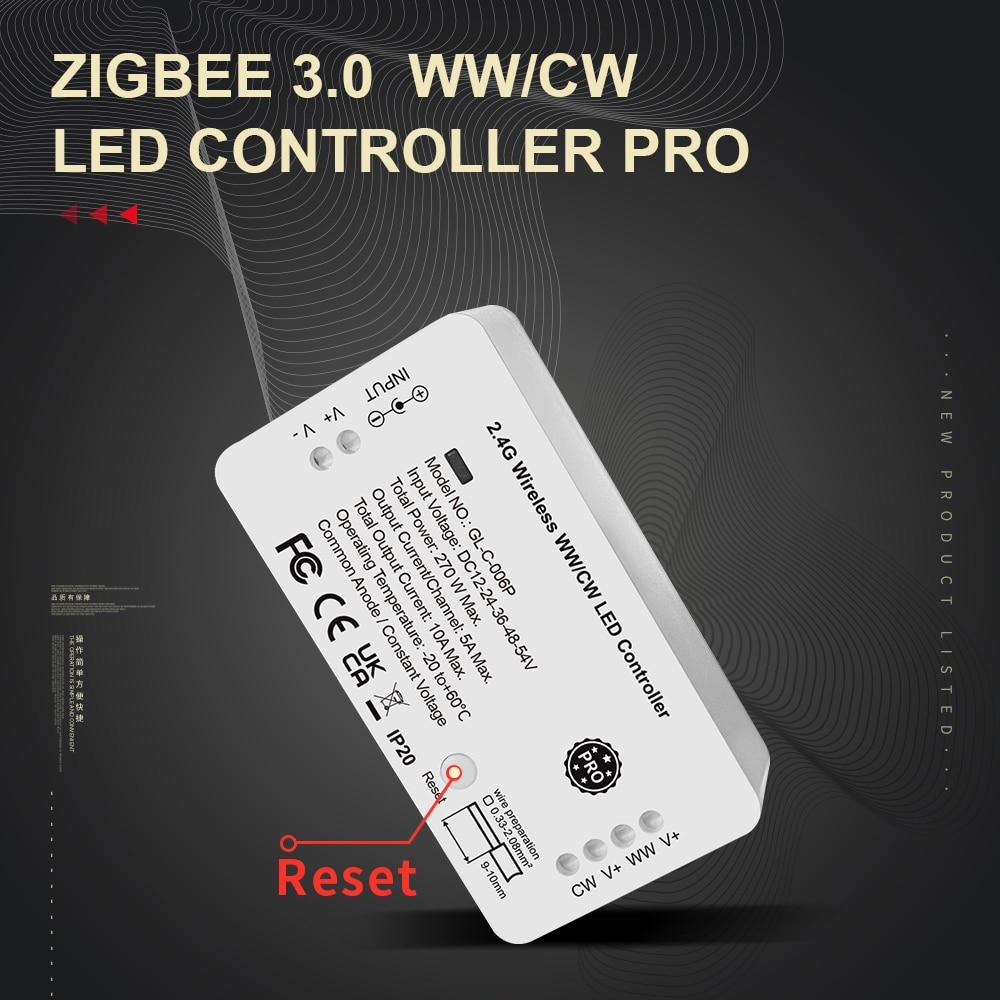 

Светодиодная лента Zigbee 3,0 RGBCCT WWCW RGBW, контроллер освесветильник для спальни и кухни, голосовой контроллер Alexa APP, Светодиодная лента с диммером