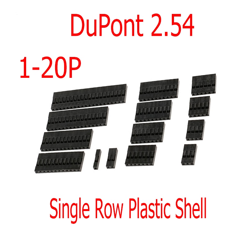 

DuPont 2.54 разъём пластиковый одинарный 2/3/4/5/6/7/8/9/10/11/12/13/14/16/20P