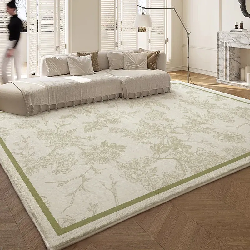 

Retro Art Pattern Carpet Minimalist Luxury Living Room Carpets Soft Comfortable Bedroom Rug Machine Washable Balcony Rugs Tapis