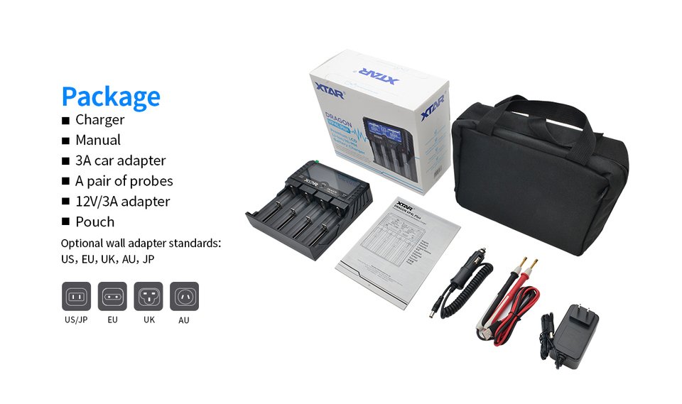 

XTAR DRAGON VP4 Plus Тестер емкости аккумуляторов 11,1В