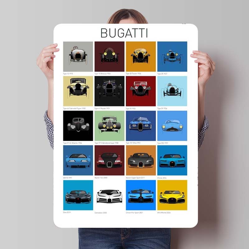 

Металлическая вывеска Bugatti