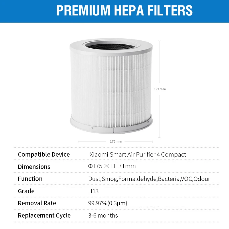 

Фильтр HEPA для Xiaomi Smart Air Purifier 4