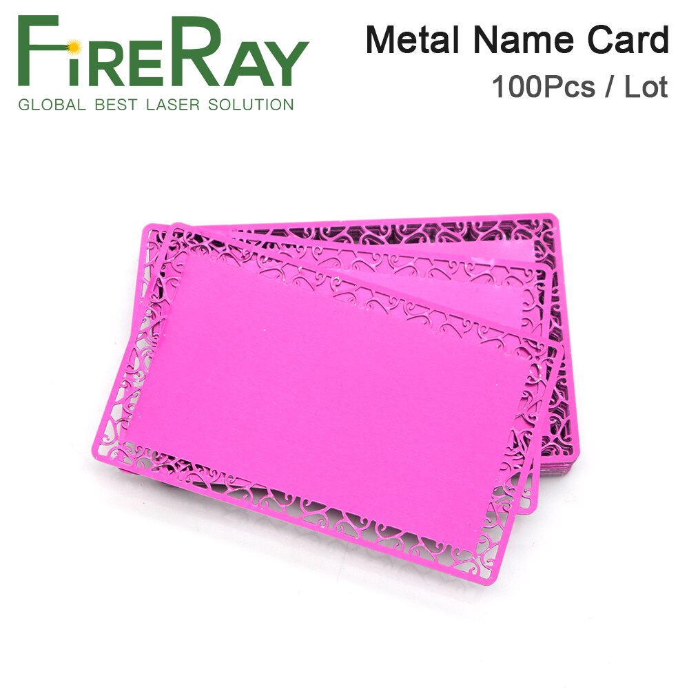 

FireRay 100 шт. T = 0,2 мм визитные карточки, Многоцветный алюминиевый сплав, металлический лист, тестовый материал для лазерной маркировочной машины