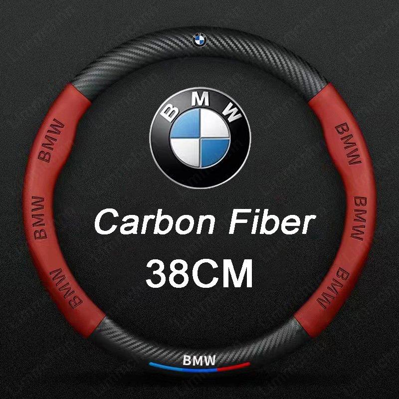 

Кожаный чехол на руль автомобиля из углеродного волокна, автоаксессуары для BMW M X1 X3 X5 X6 X7 G20 G30 E39 E46 E90 E92 F10 F15 F25 F30