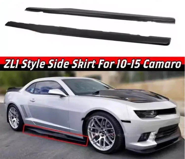 

Черные облегающие юбки из АБС-пластика для Chevrolet Camaro 2010 2011 2012 2013 2014 2015, комплект боковых удлинителей, губная крышка
