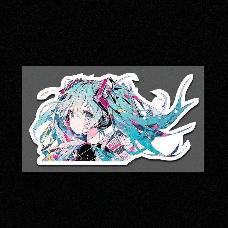 

Hatsune Miku можно наклеить с мотоциклами, украшениями кузова автомобиля, наклейками на кузов, наклейками для ноутбука, виниловыми наклейками с царапинами