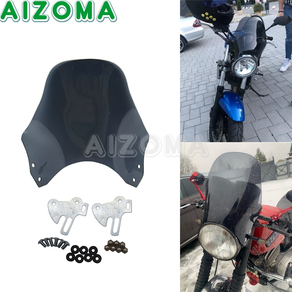 

Мотоциклетная круглая фара, обтекатель, ветровое стекло для Honda CB400 SF CB600 250 750 900 1000 Smoke Kawasaki Yamaha Suzuki