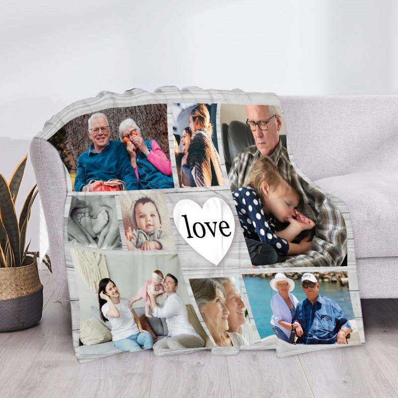 

Персонализированное одеяло с фото Love Family Memories