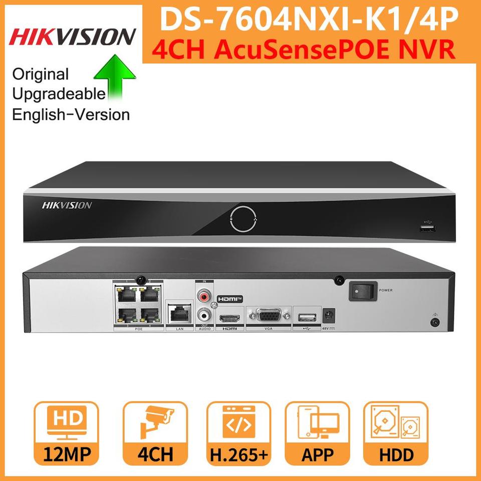 

Hikvision DS-7604NXI-K1/4P 4K сетевой видеорегистратор