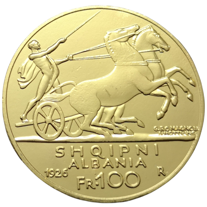

Золотая копия монеты Frari-Zog I 1926 Албания 100