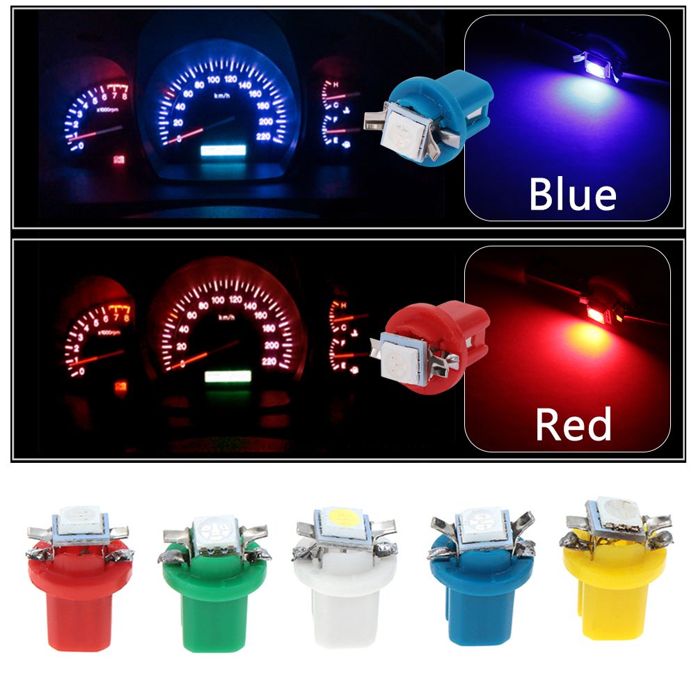 

10 шт. B8.5D 509T B8.5 5050 Led 1 SMD T5 лампа Автомобильный датчик скорости лампочка приборной панели приборсветильник панель освещение лампа