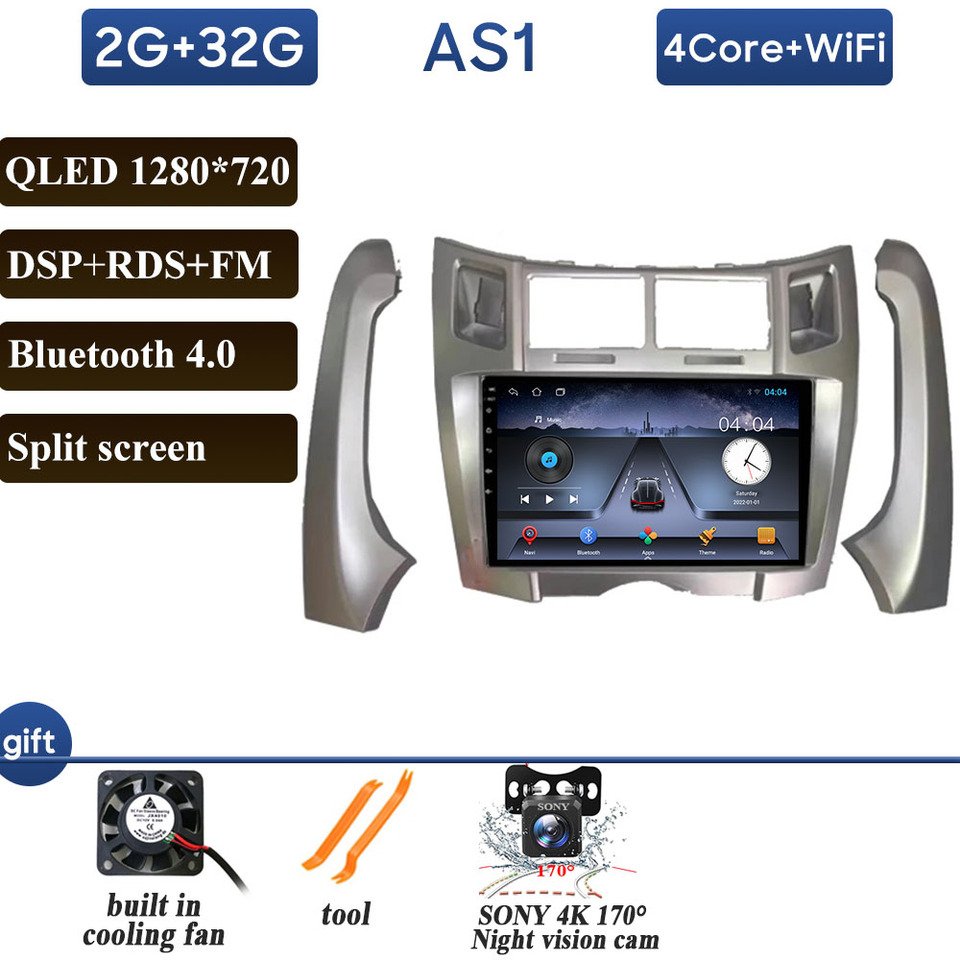 

Автомобильный радиоприемник Carplay для Toyota Yaris Vizi 2005-2012 навигация GPS Android авто стерео 4G Wi-Fi экран мультимедийный плеер без 2din