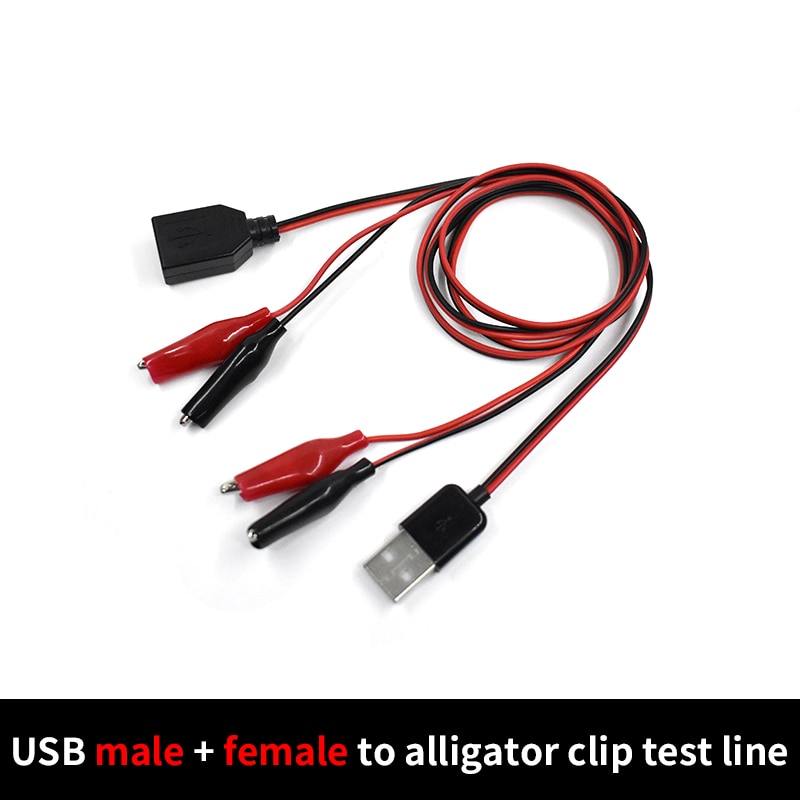 

60 см тестовый зажим типа «крокодил» к USB-разъему адаптер тестовый зажим «крокодил» зажим кабель питания
