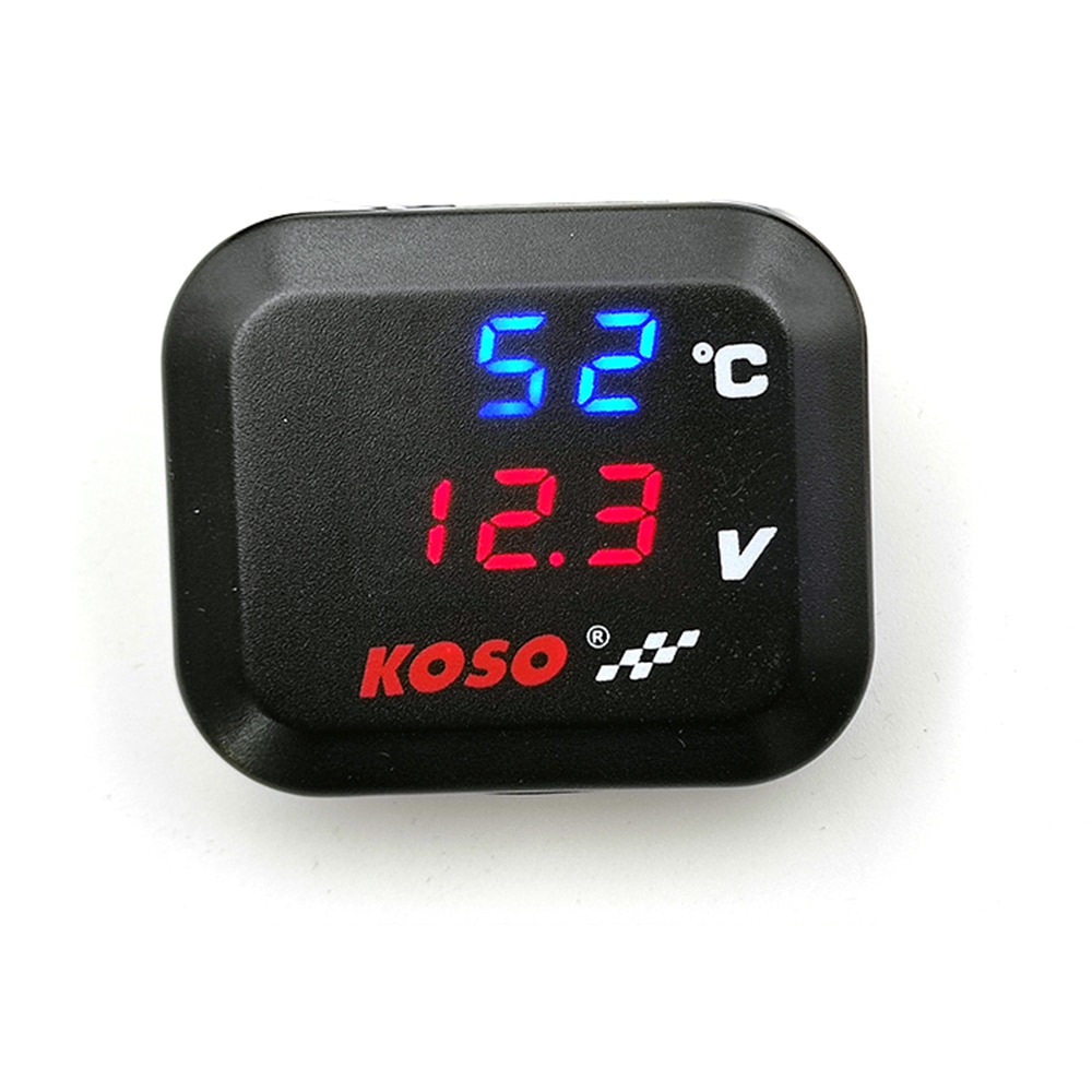 

Измеритель температуры воды в мотоцикле KOSO, вольтметр с USB-зарядкой, три в одном и адаптер датчика