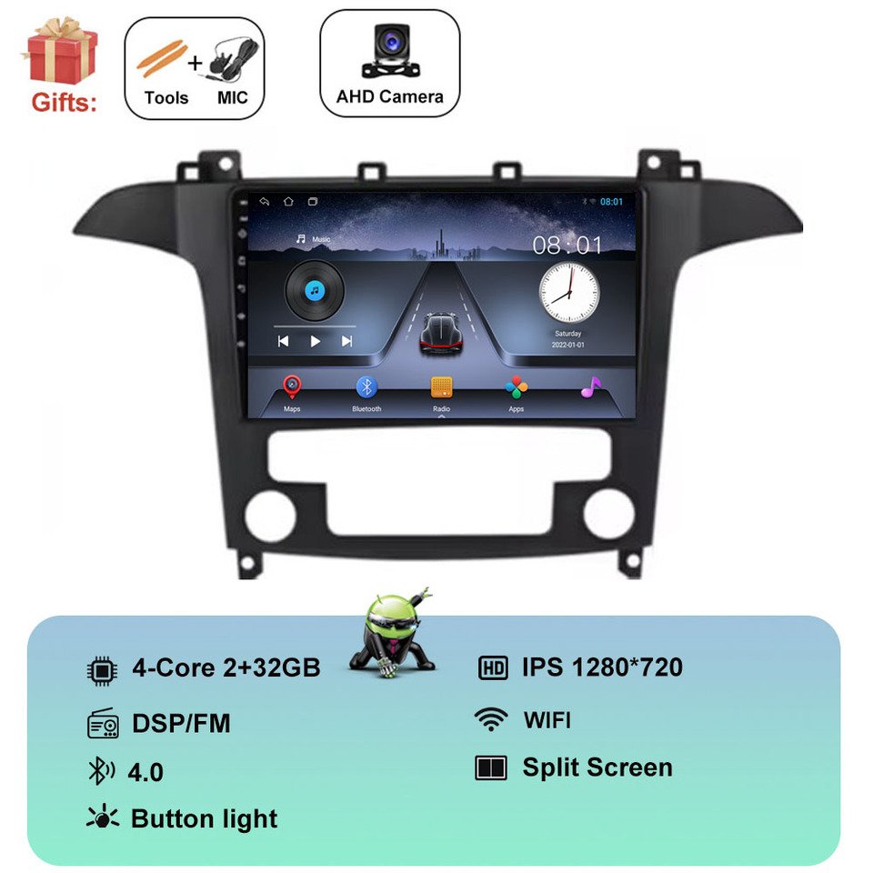 

Автомагнитола на Android 14, мультимедийный DSP для Ford S Max S-MAX 2007-2015, видеоплеер, навигация, GPS, стерео, авто, HU No 2Din