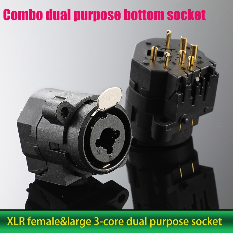 

Xlr Female&Large 3-Core Dual Purpose Socket