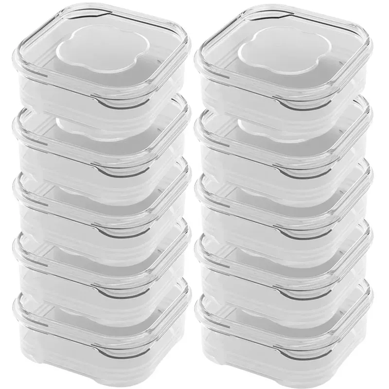 

1/10 шт. маленькие коробки для хранения продуктов, холодильник, замороженное мясо, овощи, коробка для хранения свежести, прозрачная кухонная герметичная коробка для хранения