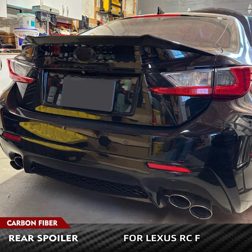 

Для Lexus RCF RC F 2015-2018 Автомобильный задний спойлер на крышку багажника, крыло, внешняя отделка автомобиля, задний багажник, гоночный спойлер, углеродное волокно