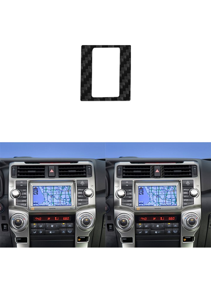 

Для Toyota 4Runner с навигационной системой 2010 2011 2012 2013, внутренняя наклейка из углеродного волокна, накладка на панель рулевого колеса