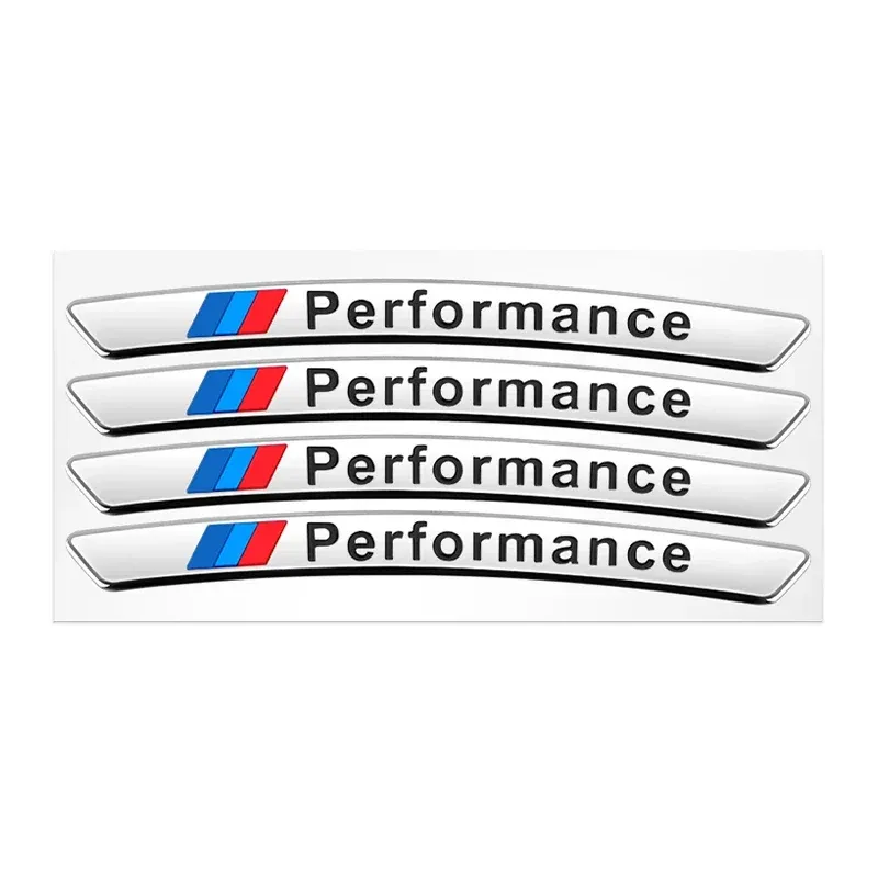 

4 шт., алюминиевые 3D-наклейки на колесные диски и брови для BMW Performance F25 F26 F15 F16 E90 E91 E92 E60 E84 G22