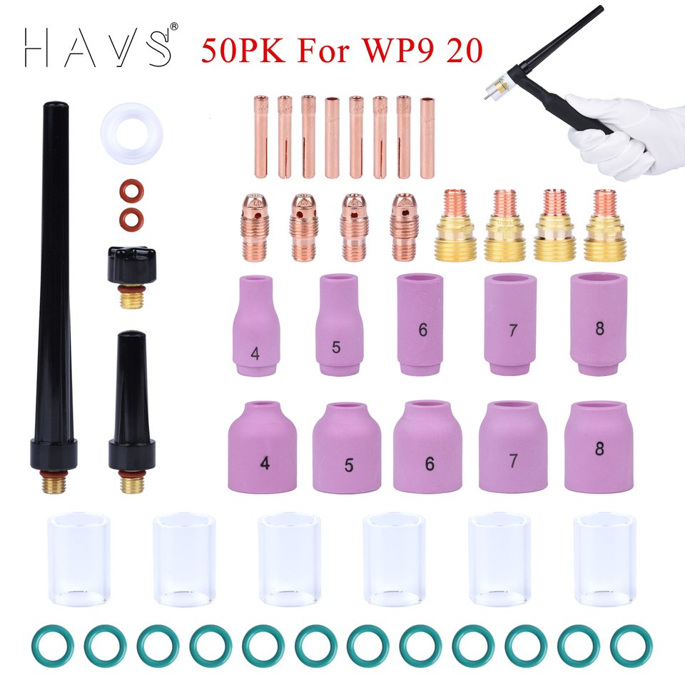 

50 шт. Сварочные линзы HA&VS для горелок WP9/WP20