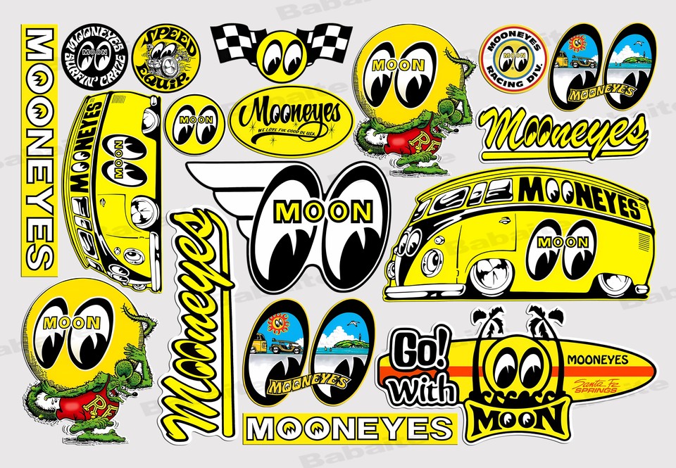 

Виниловые Наклейки M-MOONEYES Для Автомобилей, Мотоциклов, Ноутбуков - Наклейки На Кузов Для Бампера, Окон