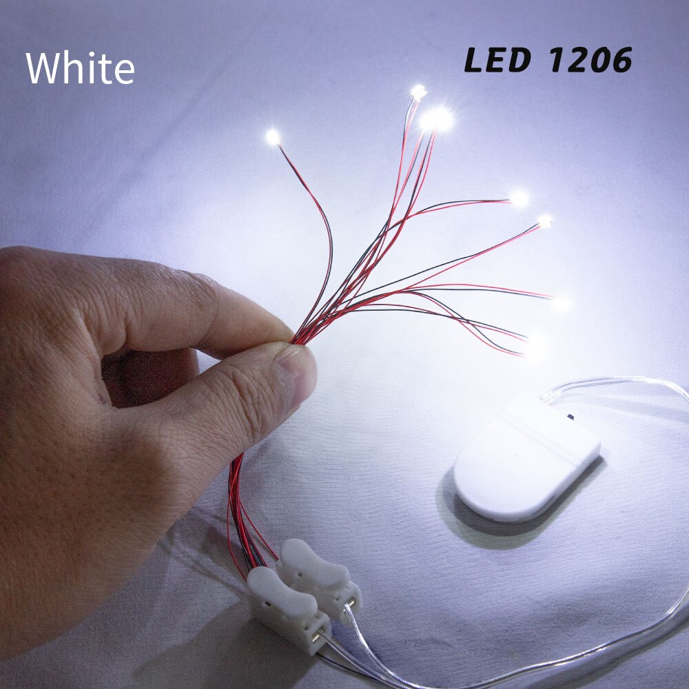 

10 шт. 1206 0805 0603 SMD светодиодная лампа плюс 1 шт. Бесплатная 3 В CR2032 батарейная коробка без батареи для изготовления моделей своими руками