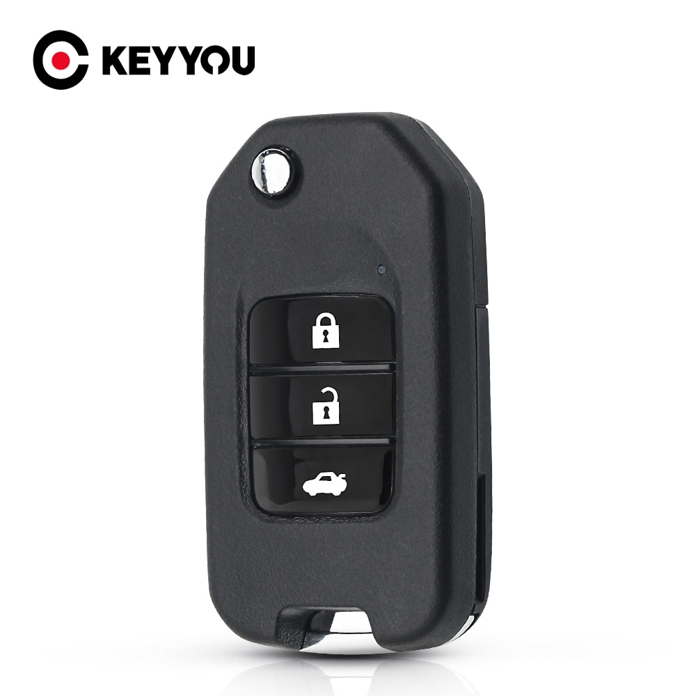 

KEYYOU для Honda Accord Civic 2015, подходит для XRV City Greiz Marina Wisdom Jazz, складной оригинальный дистанционный ключ, 3-кнопочный брелок