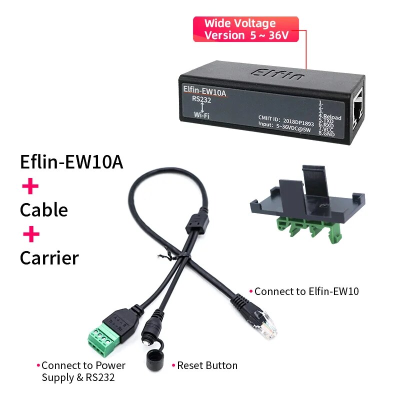 

Преобразователь RS232 в WiFi Elfin-EW10A