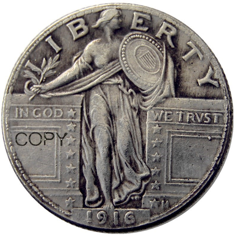 

Посеребренная копия монеты США 1916 года