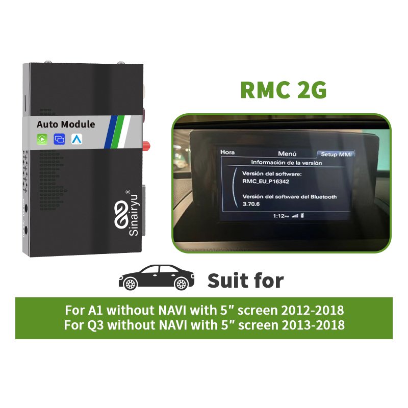 

Sinairyu беспроводной Apple CarPlay для Audi A1 Q3 2012-2018 MMI RMC 2G 3G автомобильный интерфейс Android Автомобильная зеркальная ссылка Модифицированная коробка