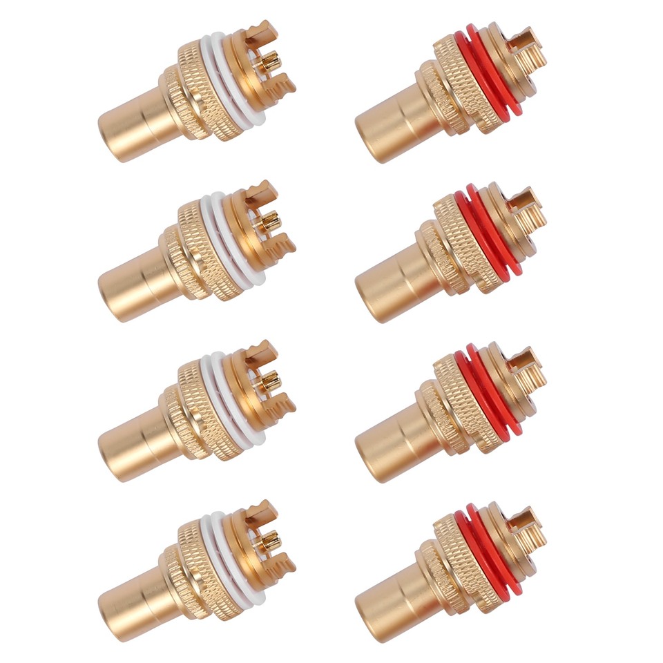 

RCA разъемы 8 шт., красный + белый, медный контакт