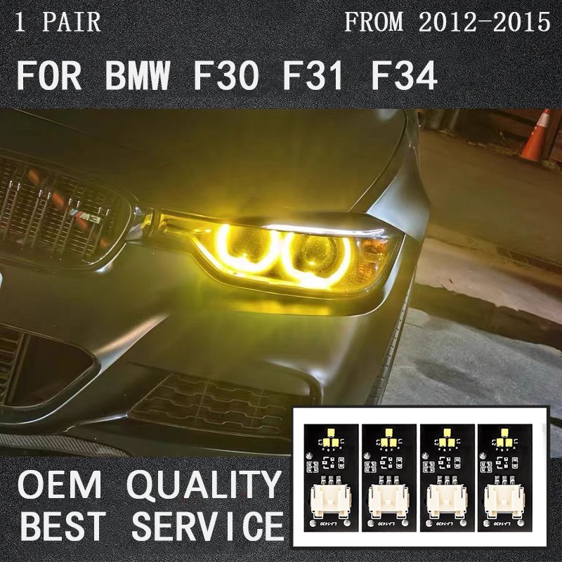 

Желтые Дневные Ходовые Огни DRL «ангельские Глазки» Для BMW 3 Серии 2013-2015 Ксеноновые Фары F30 F31 F35 320i 328i 335i 6311...