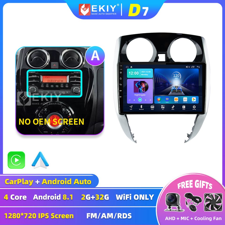 

EKIY для Nissan Note 2 E12 2012-2021 Беспроводной CarPlay Android Авто Радио Автомобильный Мультимедийный Видеоплеер Стерео GPS Navi 2 Din DVD