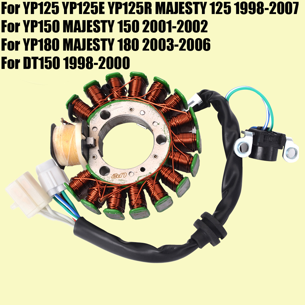 

Катушка статора генератора для Yamaha DT150 YP 125 150 180 Majesty 5DS-85510-00 5DS-H5510-00 YP125 YP125E YP125R YP150 YP180 Majesty