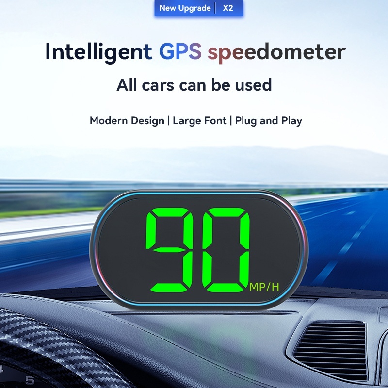 

Автомобильный спидометр HUD, проекционный дисплей, цифровой измеритель скорости, GPS-компас, проектор на лобовом стекле, многофункциональные аксессуары