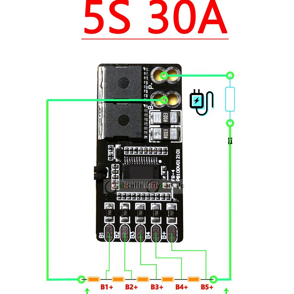 

BMS плата защиты литиевой батареи 30A