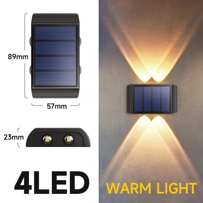 

Солнечные фонари NoEnName_Null теплый свет 4LED/6LED/8LED